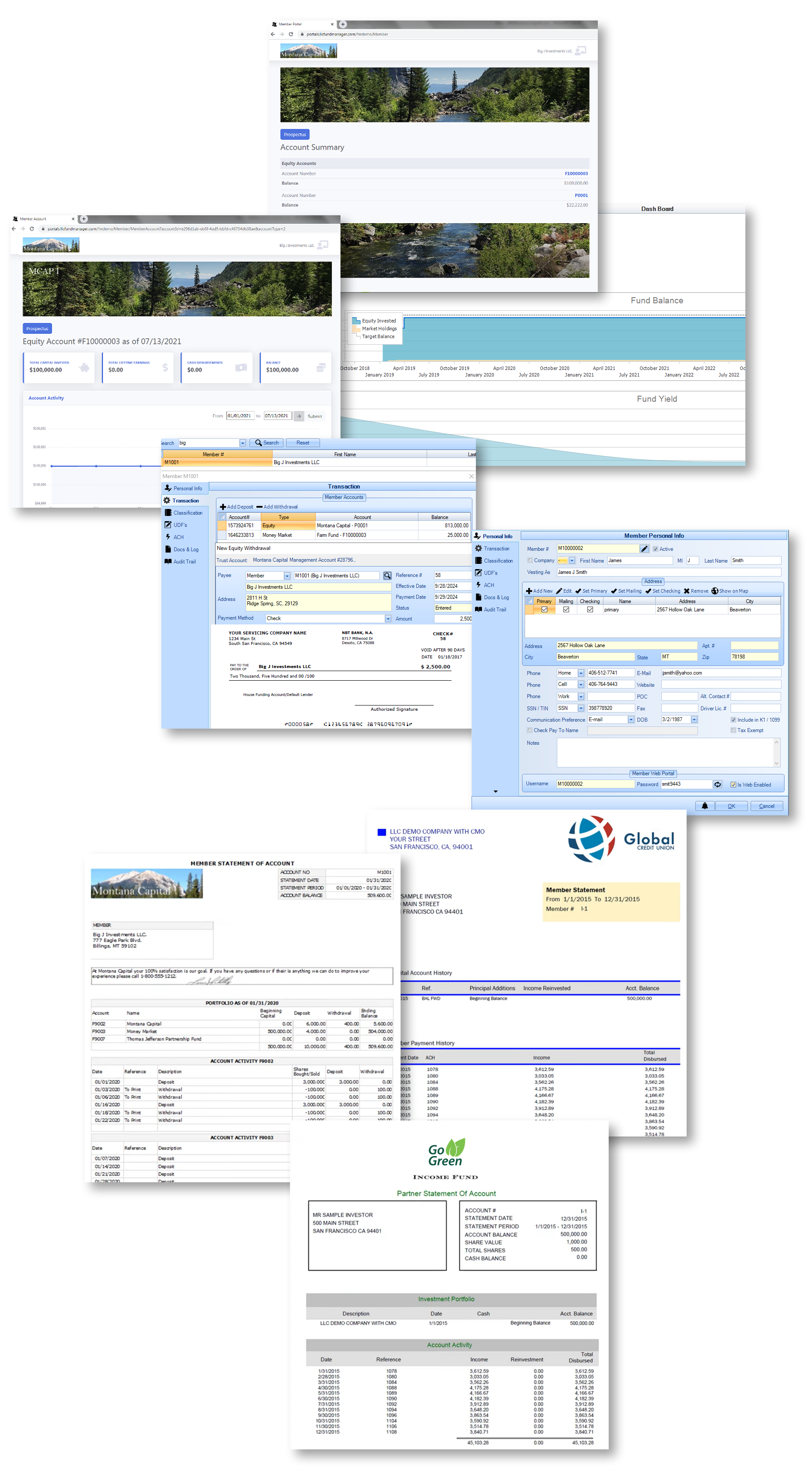 General Ledger and Bank Core Software Screenshot